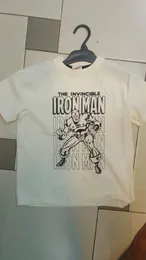 Import Quality Kids T-Shirts for Boys & Girls (Age 2–8) – Half Sleeve, WHITE-3 MARVEL HEROS IRON MAN DESIGN
