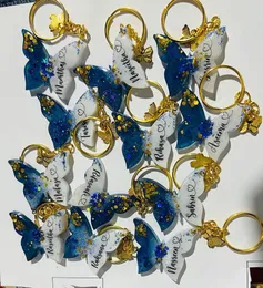 Custom Butterfly Resin Keychains