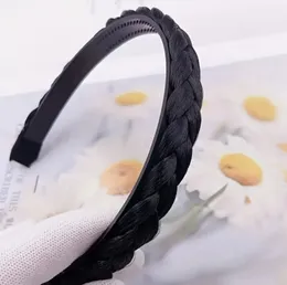 Style Women’s Braided Headband Stretch Weave Hair Hoop Pigtail Wig Princess Band High Temperature Fiber Fashion Accessor