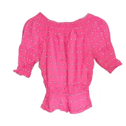 Mini Flora Printed Pink Crop Top