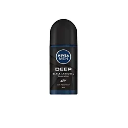 NIVEA Men Deep Deodorant Roll-On 50ml – 48H Protection with Black Carbon