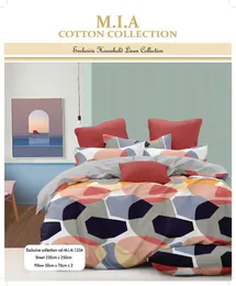 M.I.A 3D Design Bedsheet with 2 Pillow Covers – 90 x 100 Inches