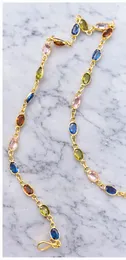 Gold-Tone Multicolor-stone Bracelet for ladies