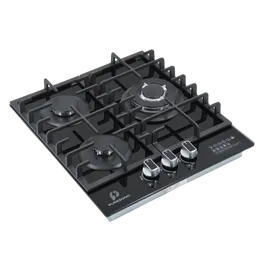 Premium 3 Burner Glass Top Cooker Hob with Flame Failure Device (FFD) Black