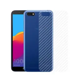 Ultra Thin Transparent Carbon Fiber 3D Back Skin Protective Sticker for Huawei Y5 2018