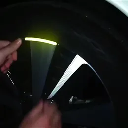 20pcs Reflective Wheel Rim Stripe Decal Sticker for Car Motorcycle Wheels Cycling Bike Bicycle Night Safety Decoration S