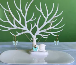 Blue Butterfly Elegant Necklace and Earrings set for Women, Cute Fashion Jewelry Gift for Birthdays, Everyday Wear or Pa