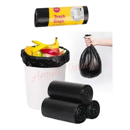 50/90 Pcs Plastic Garbage Bags Black - Medium Size Waste Litter Bags