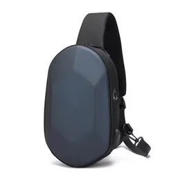 Anti Theft Mens Chest Bag with Phone Pocket & Headphone Jack