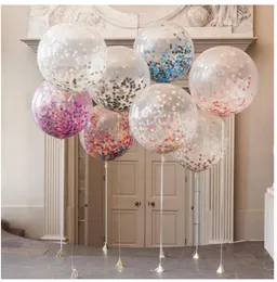 Giant Bobo Confetti Balloons - Clear Transparent - Party Wedding Birthday - 20.5 Huge