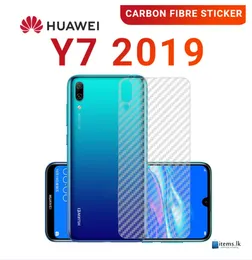 Clear Slim Transparent Carbon Fiber Back Skin Protective Sticker for Huawei Y7 2019