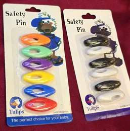 6 pcs Plastic Hijab Scarf Pin Safety Pin Set Multicolor , Black & White ( Baby Safety Pin )