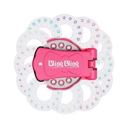 Gems Kit Shining Diamond Hair Decoration Stapler Machine Girls Hair Makeup Play Rhinestone Ornament Machine Jewel Toy