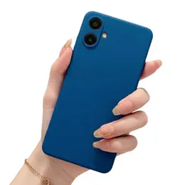Samsung A07 Hard Silicon Cover 2MM Blue Colour, 2MM Hard Silicon Back Cover for Samsung Galaxy A07, Durable Phone Case, Hard Silicon Cover