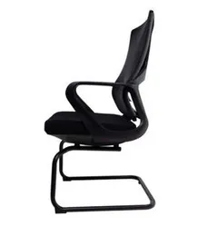 BLACK MID-BACK MESH VISITOR CHAIR D65