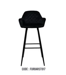 BAR STOOL BLACK VELVET 750MM ALTO-75