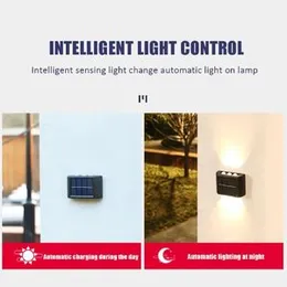 6 Led 2 Pcs Solar Wall Lamp - Up And Down