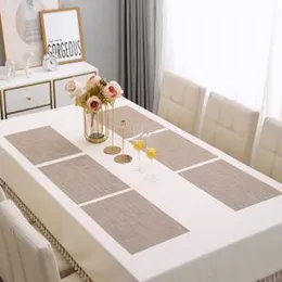 HOKIPO PVC Washable Mats for Dining Table - 45x30 cm Placemats,Set of 6 (AR3010)