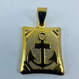 Gold Plated Box Shape Ancor Pendant for men and women