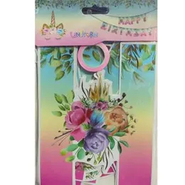 Unicorn Cardboard Party Gala Bunting Letter Banner Happy Birthday Unicorn Banner