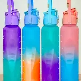 2L Large Capacity Water Bottles | Sport Workout Portable Drinking Cup| For GYM Teenagers Plastic Straw Water Cup Sports Water Bottle High Value Outdoo