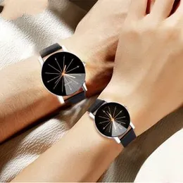 Couple Classic Fashion Couple Watch Back Rhinestone Faux Leather Analog Quartz Wrist Watches