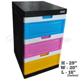 Plastic 3 Drawer Plastic Cupboard pantry kitchen storage box | baby cupboard 3 Years warrenty