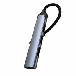 LDNIO DS-104C USB-C 2.0Ã3+3.5mm Audio Data Transmission Hub Adapter