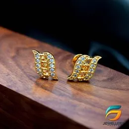 Gold Plated Earring New Design With White Stone for Women.