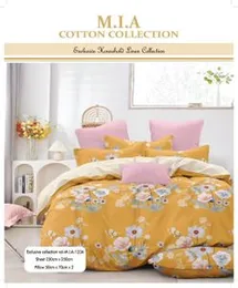 Yellow Premium Micro Cotton King Size Bedsheet With 2 Pillow Covers