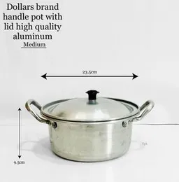 Dollars Brand Medium Handle Pot with Lid â High Quality Aluminum