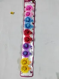 4 Color 12 Pieces Hair Clip with Artificial Flowers for Girls