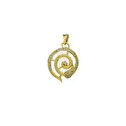 Gold Plated ESH Oval Shape Stone With Big Pendant For Women.