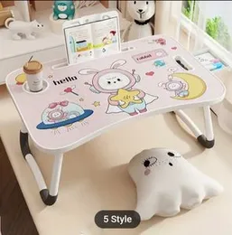 Multi-Purpose Laptop Table with Drawer, Bed Table, Wooden Foldable Bed Table, Lap Desk, Study Table, Portable Table (Assorted Colors)