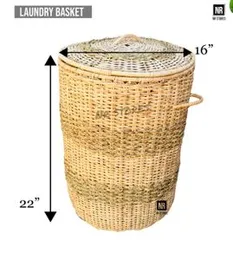 Laundry Basket, Cane laundry Basket, endum kuda.