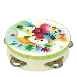 Mini Rabaan Musical Instrument Learning Toys Rattle-Drum For Kids Early Education