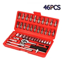 46-Piece Car Repair Wrench & Socket Tool Set