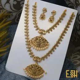 Fancy Gold Necklace with Earrings Set for Women – Wedding, Office, Daily Wear & Gift Jewelry