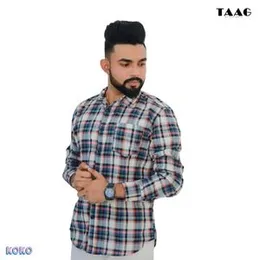 TAAG Premium Cotton Office and casual Long sleeve Shirt â L Blue
