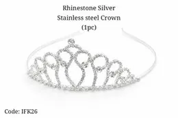 Rhinestone Silver Stainless steel Crown