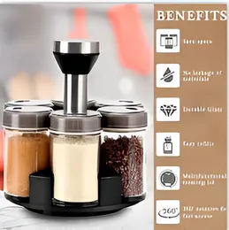 6-Jar Revolving Spice Rack Organizer (OT-020)