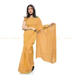 Copper With Gold Line Boarder ORGANZA COTTON