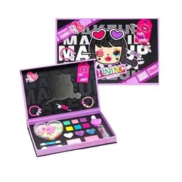 Kids Girls 2 in 1 DIY Toy Jewellery Making & Makeup Kit (0602)