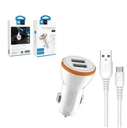 WUW T71 2.4A 2 USB Car Charger Set (Micro)