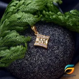 Gold Plated Pendant Two Line Stone Box Pendant Fashion Stylish Rich Look Pendant For Women.