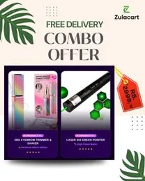 2-in-1 Eyebrow Trimmer matrum Laser 303 Green Pointer Combo Offer