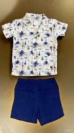 Baby Boys Shirt & Jumper Suit â 2pcs Set | 0â36 Months | Design - 2