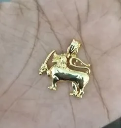 Gold plated lion shaped pendent