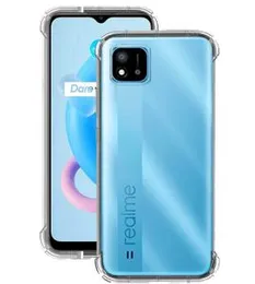 REALME C11 2021/C20 Transparent back cover with Edge protection and Camara gaurd.