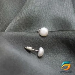White Pearl Earrings for Women 06mm.